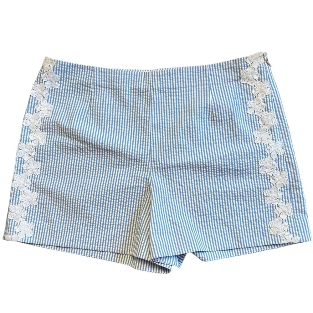Draper James Seersucker Lace Short - 8